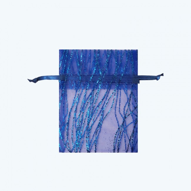 Sparkle Strip Organza Pouch | 3"x4", 4"x5", 5"x7", 6"x9"